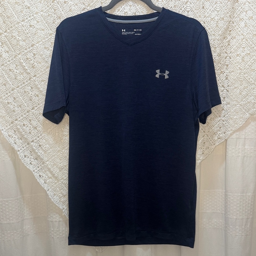 Under Armour Men's Dark Blue V-Neck Tee